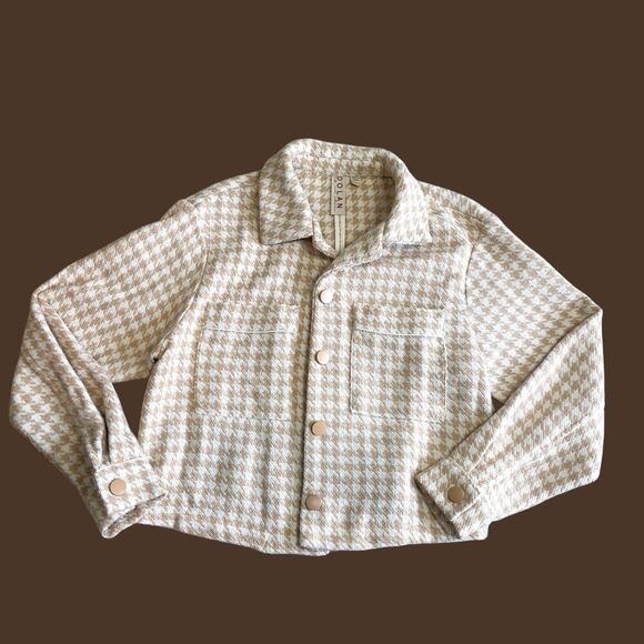 Anthropolgie Dolan Houndstooth Crop Jacket Medium - Picture 9 of 16